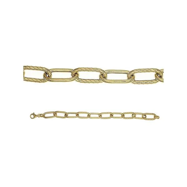 KIM & Co. Italian Gold Plated Hollow Link Bracelet Van Adams Jewelers Snellville, GA