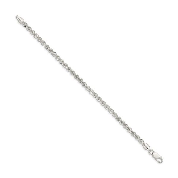 STERLING SILVER 4.3MM SOLID ROPE CHAIN BRACELET Image 2 Van Adams Jewelers Snellville, GA