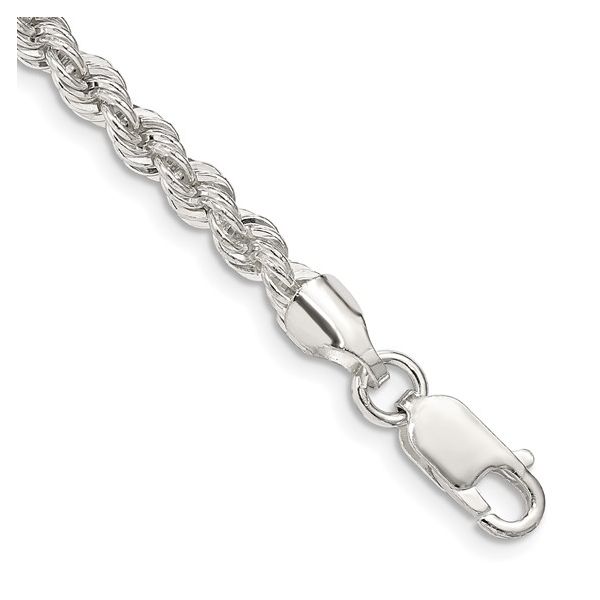STERLING SILVER 4.3MM SOLID ROPE CHAIN BRACELET Van Adams Jewelers Snellville, GA