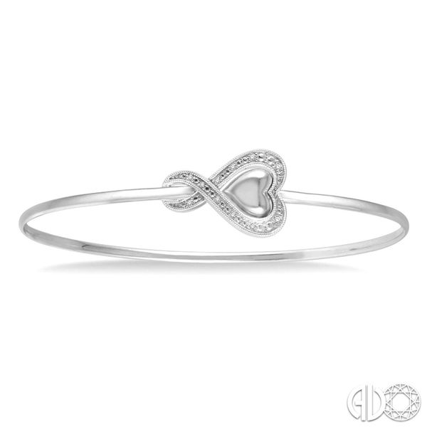 Sterling Silver Diamond Heart Shape Flexi Bangle Van Adams Jewelers Snellville, GA