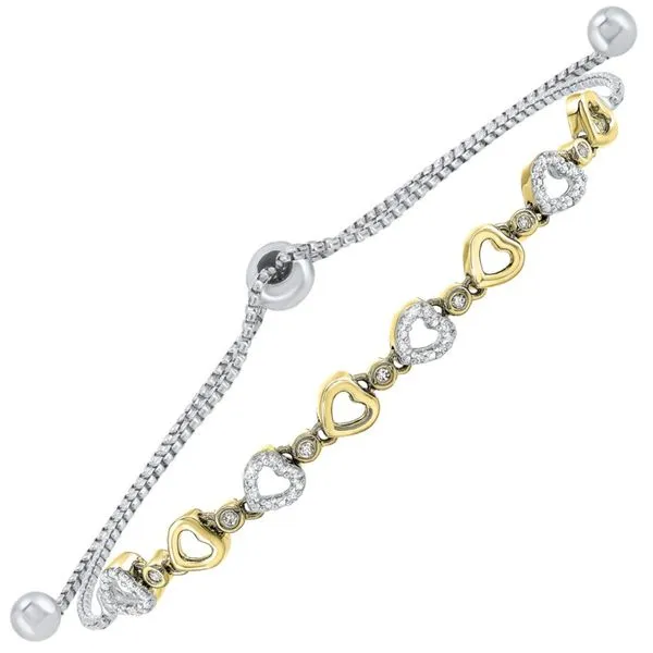 Two Tone Heart Bracelet Van Adams Jewelers Snellville, GA