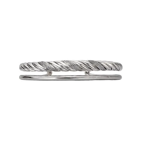 Silver Diamond Bracelet Image 4 Van Adams Jewelers Snellville, GA