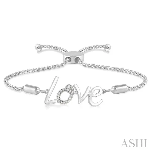 Sterling Silver Diamond Love Bolo Bracelet Van Adams Jewelers Snellville, GA