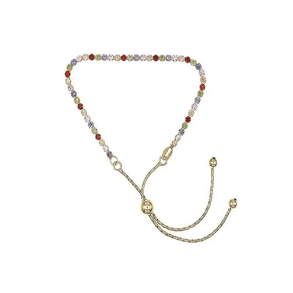 KIM & Co. Gold Plated Multi-Color CZ Bolo Bracelet Van Adams Jewelers Snellville, GA