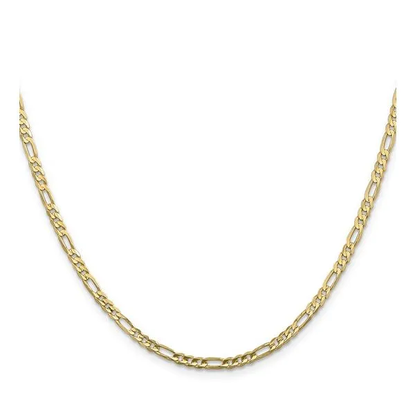10K Yellow Gold Figaro Necklace 22