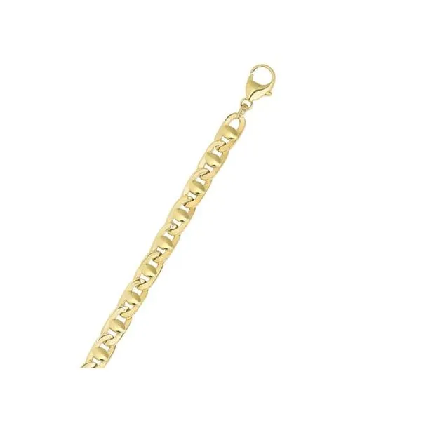 14K Yellow Gold Fancy Puffed Mariner Chain Van Adams Jewelers Snellville, GA