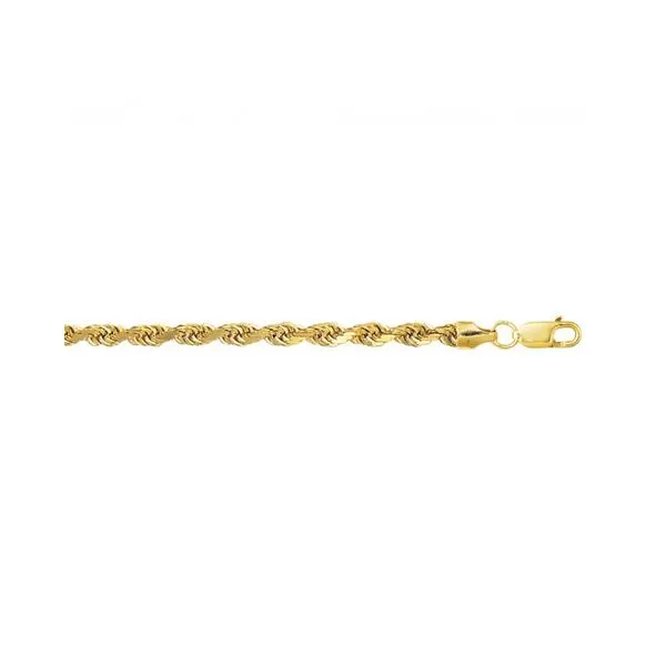 10K Yellow Gold 5mm Semi Solid Rope Chain Van Adams Jewelers Snellville, GA