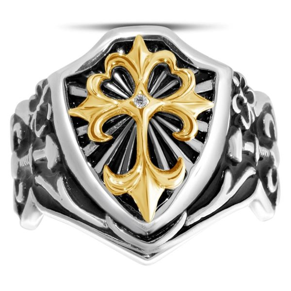 Men's Silver and Gold Fashion Ring Van Adams Jewelers Snellville, GA