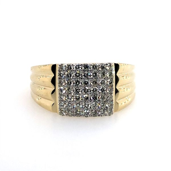 Gent's Yellow 14 Karat Fashion Ring With 0.89Tw Round G/H Si1 Diamonds Van Adams Jewelers Snellville, GA