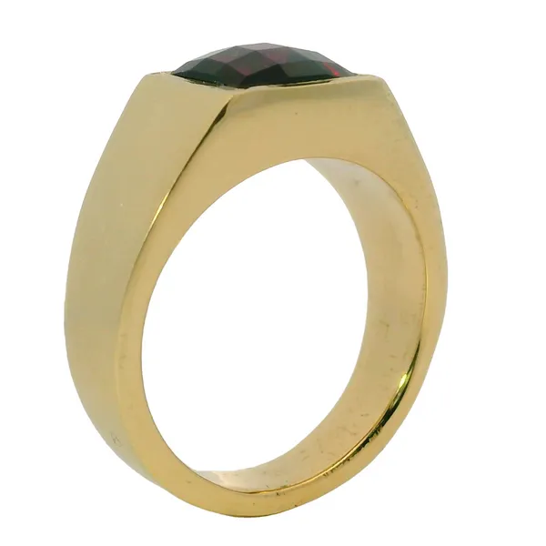Men's Garnet Ring Image 2 Van Adams Jewelers Snellville, GA
