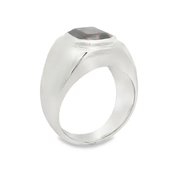 LAB - RUBY MEN FASHION RING STERLING SILVER Image 2 Van Adams Jewelers Snellville, GA