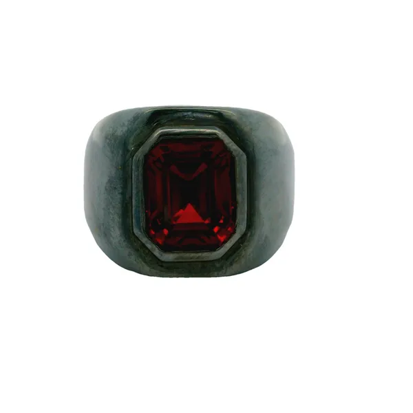 LAB - RUBY MEN FASHION RING STERLING SILVER Van Adams Jewelers Snellville, GA