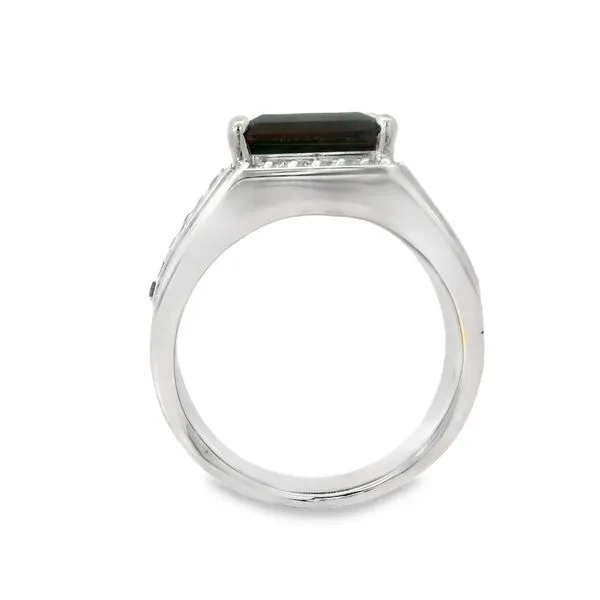 Men's Lab Grown Ruby and Natural Diamond Ring Image 2 Van Adams Jewelers Snellville, GA
