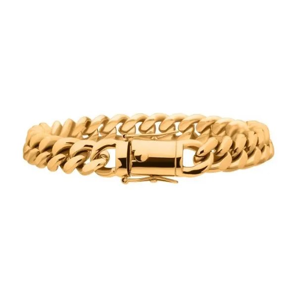 8mm 18K Gold IP Miami Cuban Chain Bracelet Van Adams Jewelers Snellville, GA