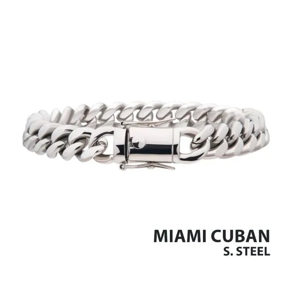 8mm Steel Miami Cuban Chain Bracelet Van Adams Jewelers Snellville, GA