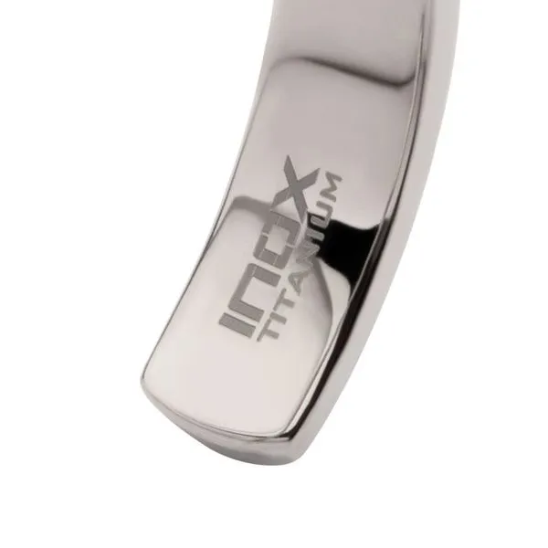 Titanium & Whiskey Barrel Wood Inlay with Embedded Guitar String Cuff Bracelet Image 3 Van Adams Jewelers Snellville, GA