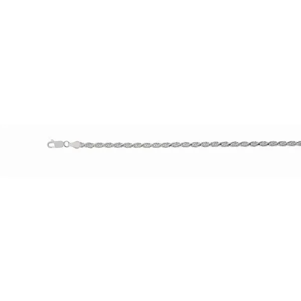 Sterling Silver 3.6mm Diamond-Cut Rope Chain Necklace Van Adams Jewelers Snellville, GA