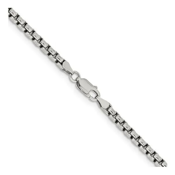 Sterling Silver Antiqued 3.6mm Round Box Chain Image 3 Van Adams Jewelers Snellville, GA