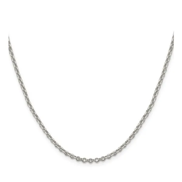 Sterling Silver 2.5mm Diamond-cut Cable Chain Image 2 Van Adams Jewelers Snellville, GA