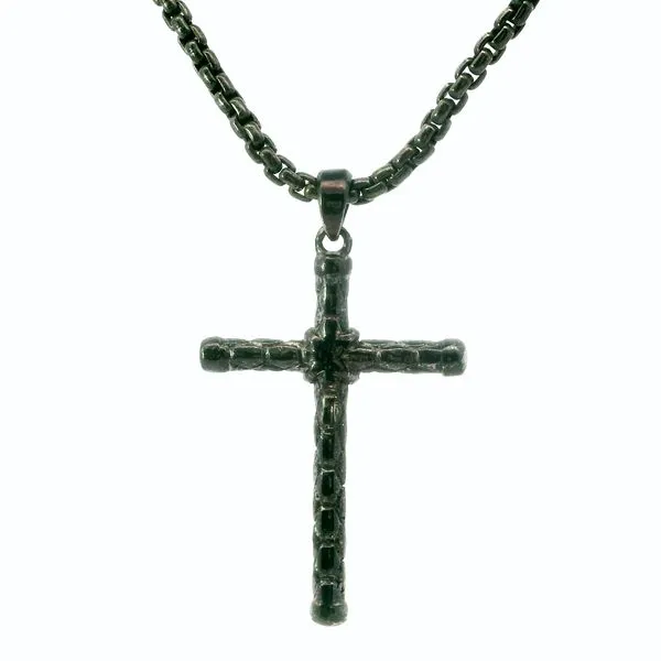 Sterling Silver Cross with Black Rhodium Van Adams Jewelers Snellville, GA