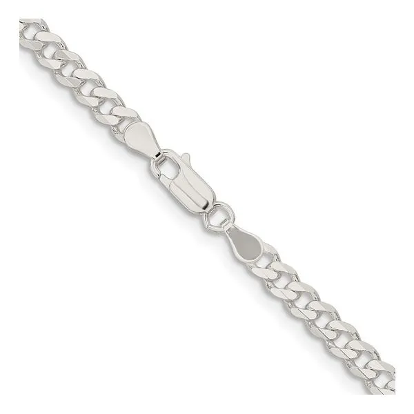 STERLING SILVER 4.5MM CURB CHAIN Image 3 Van Adams Jewelers Snellville, GA