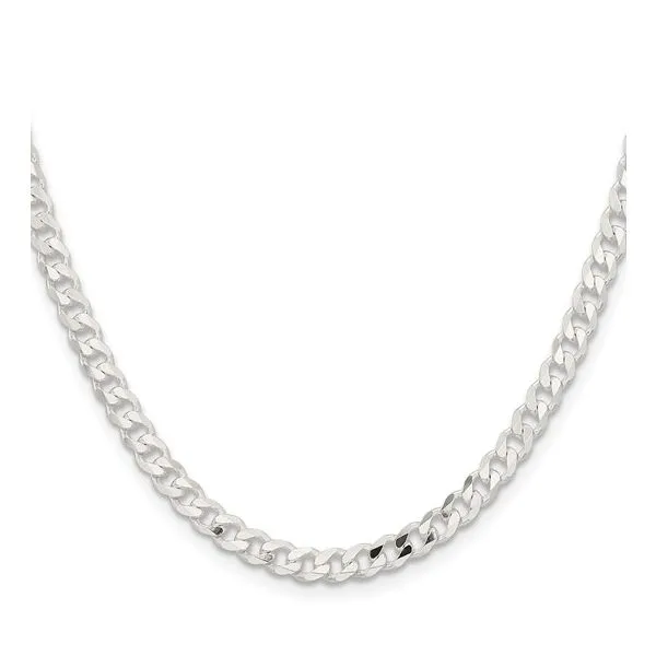 STERLING SILVER 4.5MM CURB CHAIN Van Adams Jewelers Snellville, GA