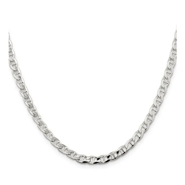 Sterling Silver 4.65mm D/C Flat Anchor Curb Chain Van Adams Jewelers Snellville, GA