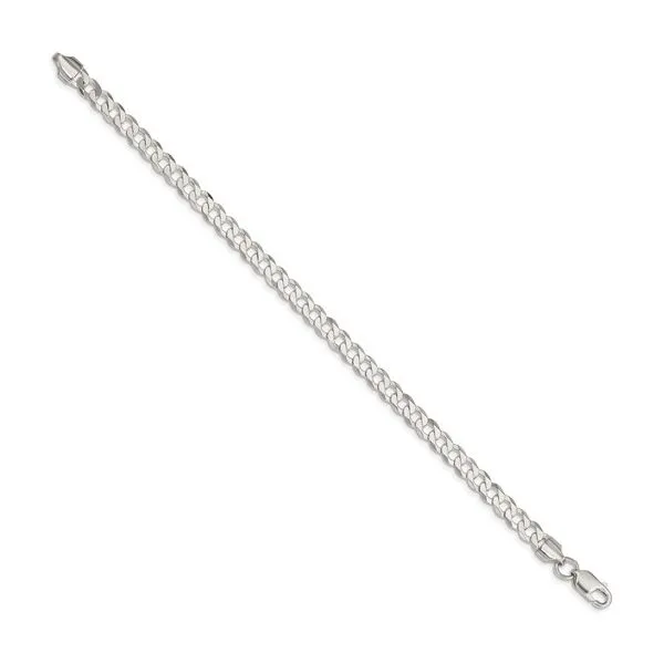 Sterling Silver 5.75mm Flat Curb Chain Image 2 Van Adams Jewelers Snellville, GA