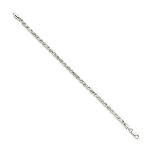 Sterling Silver 3.75mm Diamond-cut Rope Chain Image 2 Van Adams Jewelers Snellville, GA