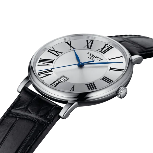 TISSOT CARSON PREMIUM 40 MM STAINLESS STEEL WITH LEATHER STRAP Image 2 Van Adams Jewelers Snellville, GA