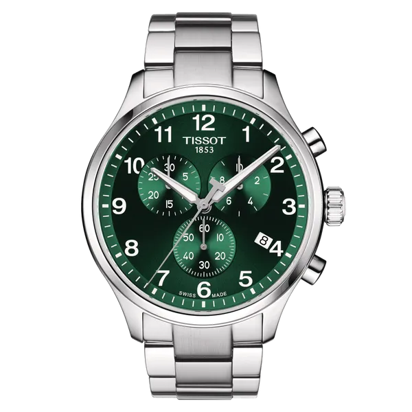 TISSOT CHRONO XL CLASSIC 45 MM WITH GREEN DIAL Van Adams Jewelers Snellville, GA