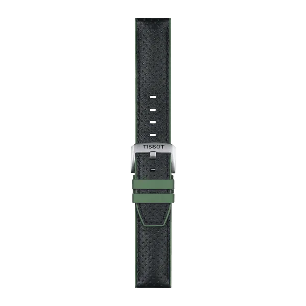 TISSOT OFFICIAL GREEN LEATHER AND RUBBER STRAP LUGS 22 MM Image 2 Van Adams Jewelers Snellville, GA