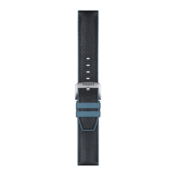 TISSOT OFFICIAL BLUE LEATHER AND RUBBER STRAP LUGS 22 MM Image 2 Van Adams Jewelers Snellville, GA