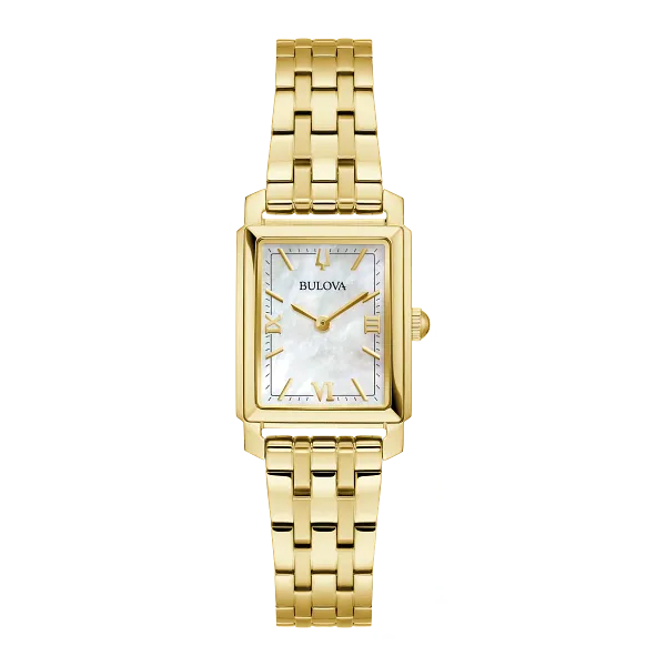 BULOVA GOLD-TONE RECTANGLE SUTTON WATCH Van Adams Jewelers Snellville, GA