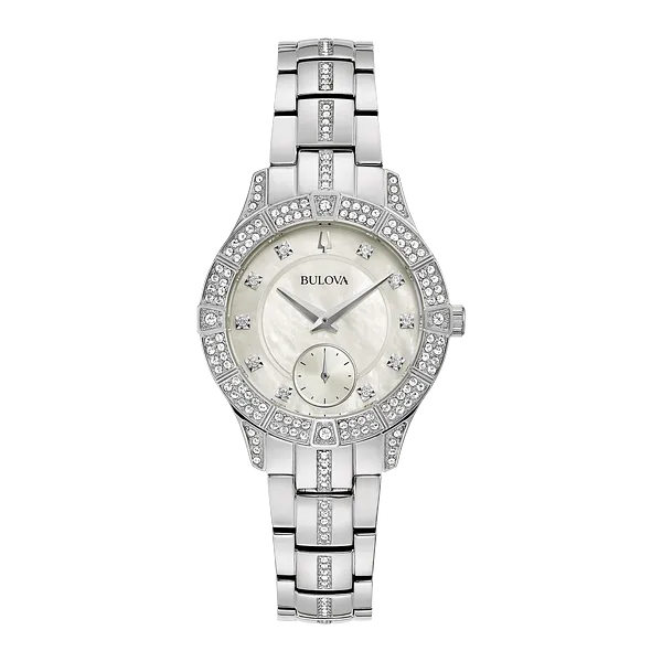 LADIES BULOVA SILVER TONE CRYSTAL PHANTOM WATCH Van Adams Jewelers Snellville, GA