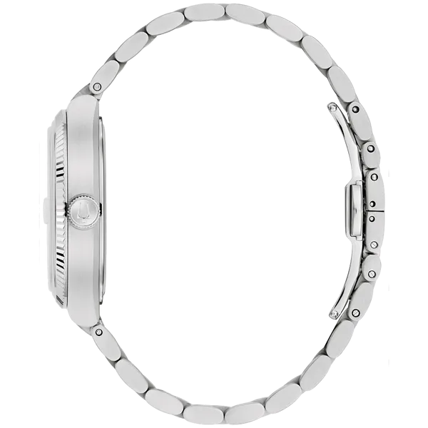 MENS BULOVA THE SILVER-TONE STAINLESS STEEL WATCH Image 3 Van Adams Jewelers Snellville, GA