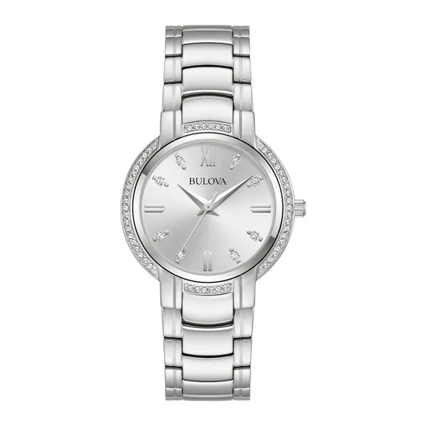 LADIES BULOVA  SILVER-TONE STAINLESS STEEL WATCH Van Adams Jewelers Snellville, GA