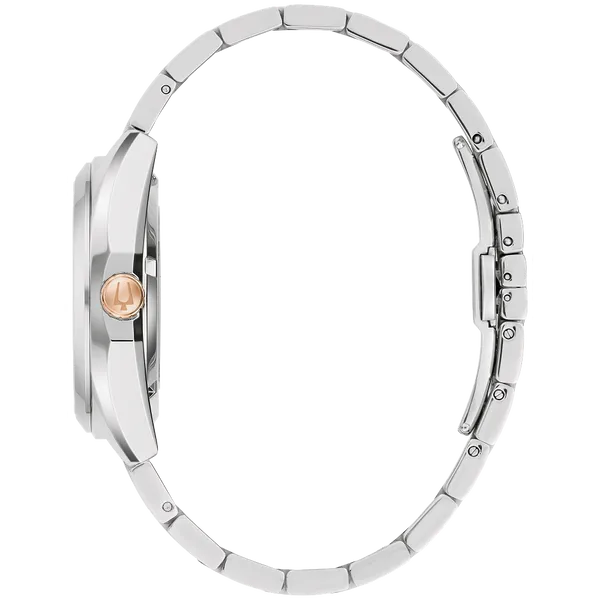 MENS BULOVA  SILVER-TONE STAINLESS STEEL WACH Image 3 Van Adams Jewelers Snellville, GA