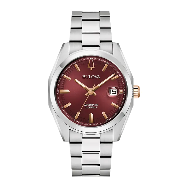 MENS BULOVA  SILVER-TONE STAINLESS STEEL WACH Van Adams Jewelers Snellville, GA