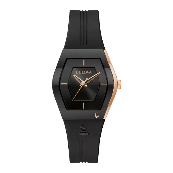 LADIES BULOVA  SILICONE ROSE GOLD TONE  STAINLESS STEEL WATCH Van Adams Jewelers Snellville, GA