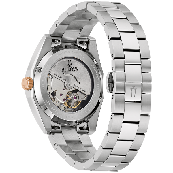 MENS BULOVA  SILVER-TONE STAINLESS STEEL WACH Image 2 Van Adams Jewelers Snellville, GA