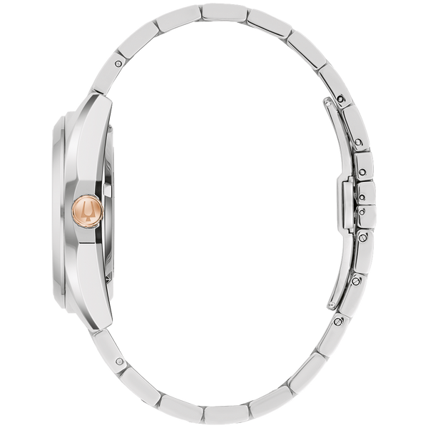 MENS BULOVA  SILVER-TONE STAINLESS STEEL WACH Image 3 Van Adams Jewelers Snellville, GA