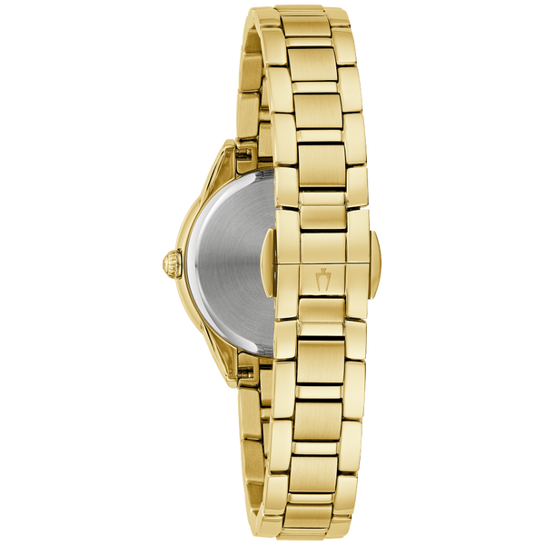 BULOVA GOLD-TONE  DOMED SAPPHIRE CRYSTAL WATCH Image 2 Van Adams Jewelers Snellville, GA