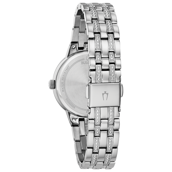 LADIES BULOVA SILVER-TONE CRYSTAL PHANTOM WATCH Image 2 Van Adams Jewelers Snellville, GA
