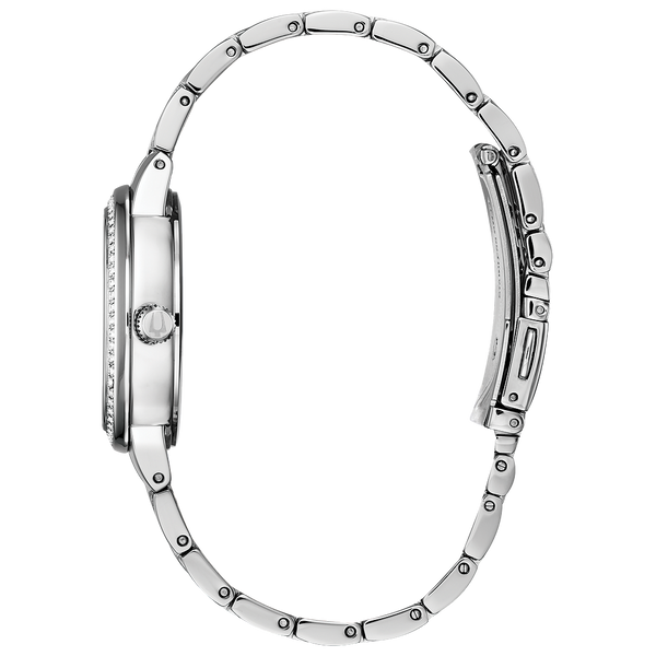 LADIES BULOVA SILVER-TONE CRYSTAL PHANTOM WATCH Image 3 Van Adams Jewelers Snellville, GA