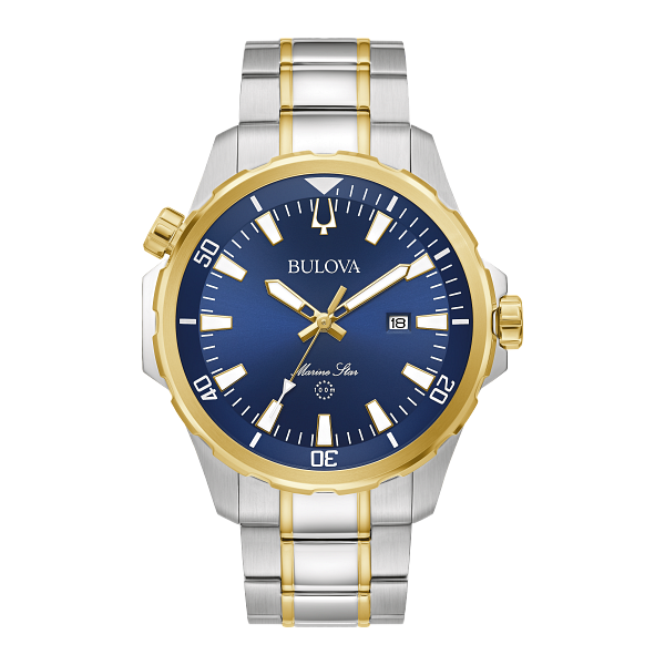 MENS BULOVA TWO-TONE MARINE STAR WATCH Van Adams Jewelers Snellville, GA