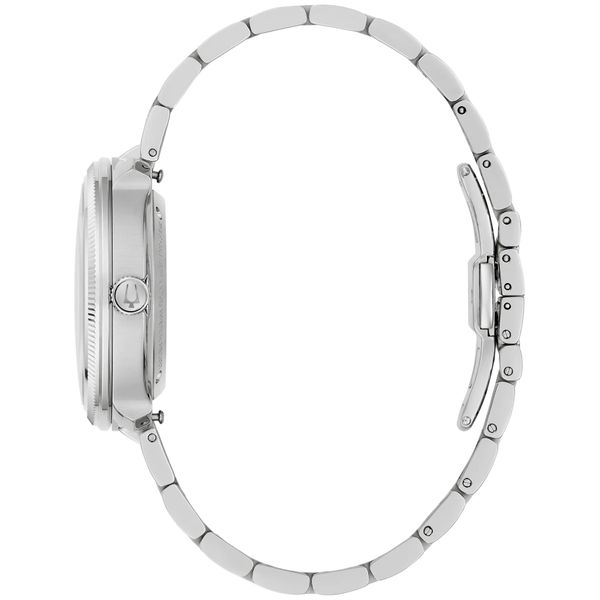 BULOVA DISCO BY BULOVA MENS AUTOMATIC SILVER TONE STAINLESS STEEL BRACELET WATCH Image 3 Van Adams Jewelers Snellville, GA