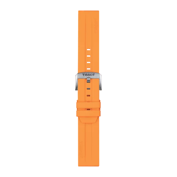 TISSOT OFFICIAL ORANGE SILICONE STRAP LUGS 22 MM Image 2 Van Adams Jewelers Snellville, GA