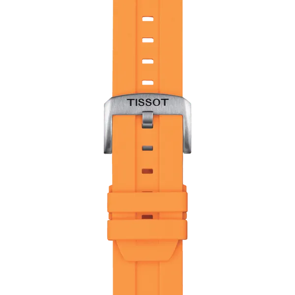 TISSOT OFFICIAL ORANGE SILICONE STRAP LUGS 22 MM Van Adams Jewelers Snellville, GA