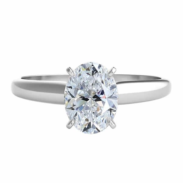 1 Carat Oval Lab Grown Diamond Solitaire Ring Van Adams Jewelers Snellville, GA